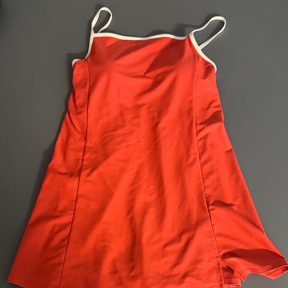 Old Navy Red Mini Slip Dress with White Trim
